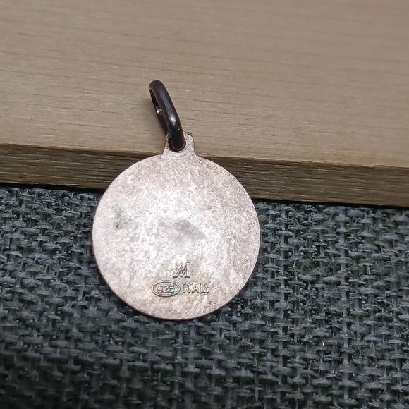 Guardian Angel Sterling Silver 925 Italy Pendant Charm - Picture 3 of 5